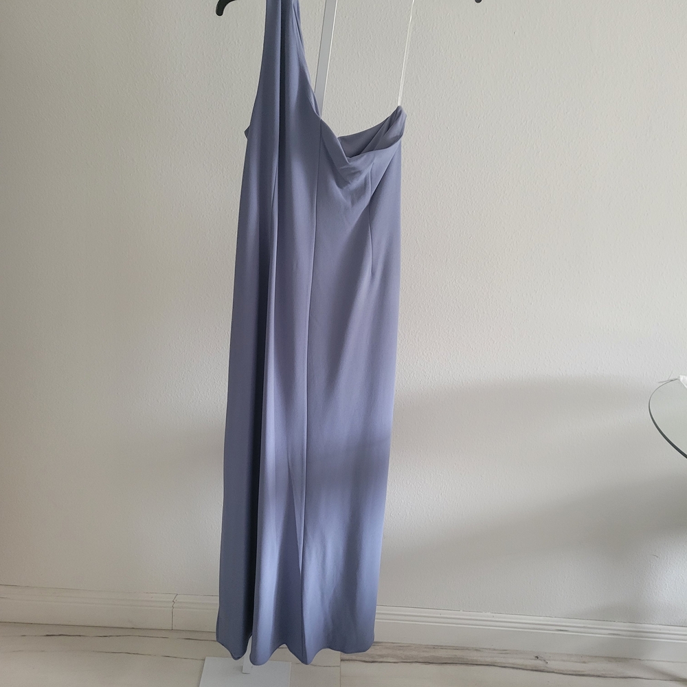 Sachin + Babi Blue One Shoulder Slip Dress